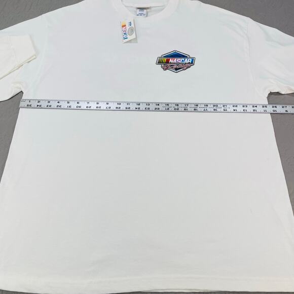 Vintage Nascar Shirt‎ Mens XXL White Long Sleeve Big Logo Graphic NWT Racing - Picture 10 of 10